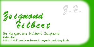 zsigmond hilbert business card